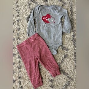 Cute Gray and Red Baby Outfit